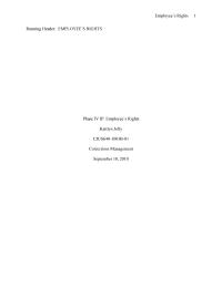 Employee’s Rights