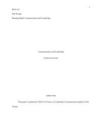 Communication and leadership