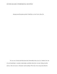 Interpersonal Deception