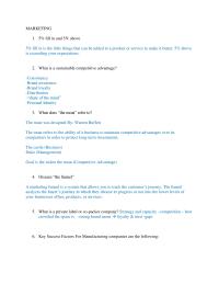 Marketing MARKETING1 5 fill in and 5