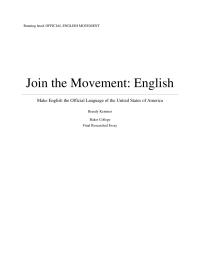 Join the Movement: English