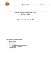 Manufacturing Processes