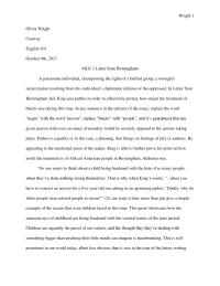 Letter from Birmingham Jail critical Analysis