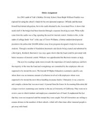Ethics in accounting