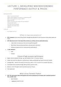 Macroeconomics Unit 1