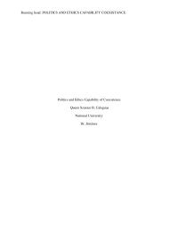 Politics and Ethics Capability of Coexistence