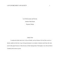 Law Enforcement andSociety