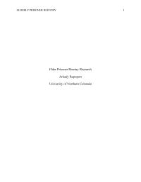 Elder Prisoner Reentry