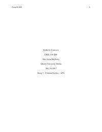 Criminal justice Essay 1