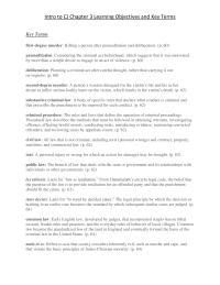 Intro to CJ Ch.3 Learnign Objectives and Key Terms