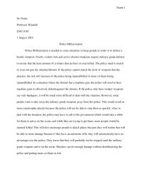 Argumentative Essay Name 1No