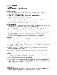 A ECONOMICS 308V MarraFinancial
