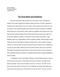 The Three Bears and Goldilocks