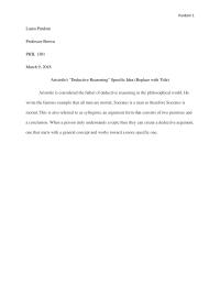 Aristotle Deductive Reasoning