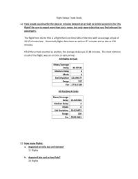Flight Delays Trade Study