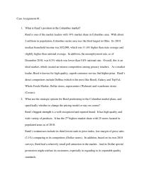 Reed Super Markets: A New Wave of Competitors Essay