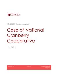 National Cranberry Cooperative Case Study