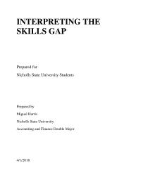 Interpretation of the Skills Gap
