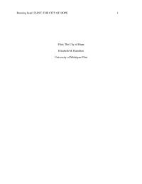 Final Paper Running head FLINT THE
