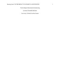 Victim Impact Statements
