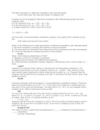 Econ quiz The Nash equilibrium in