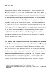 “Like a constructive trust, a resulting trust arises by operation of law, though unlike a constructive trust it gives effect to intention. But it arises whether or not the transferor intended to retain a beneficial interest – he almost always does not – since it responds to the absence of any intention on his part to pass a beneficial interest to the recipient.”