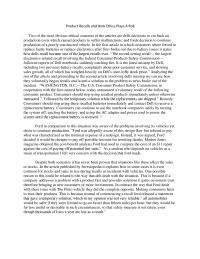 MEMO Product Recalls and How Ethics