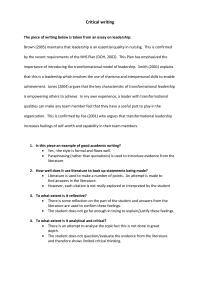 critical writting