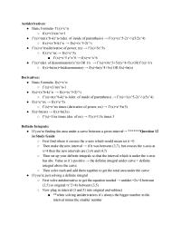 Math Antiderivatives Basic