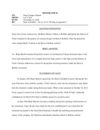Memorandum: Back to Buffalo File no. 16-43
