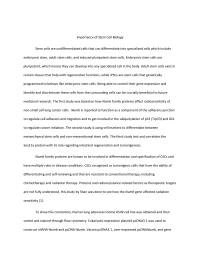 Literature Review on Stem Bio