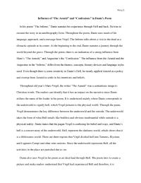 Influence of “The Aeneid” and “Confessions” in Dante’s Poem