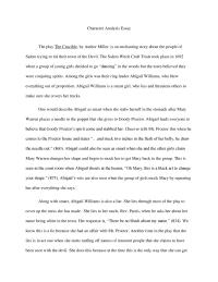 Character Analysis Essay