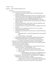 Financial Institutions Study Guide