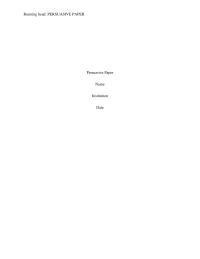 Persuasive Essay Running head