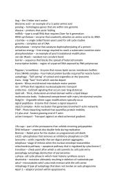 Cell bio vocab