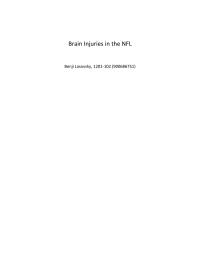 Brain Injuries in the NFL