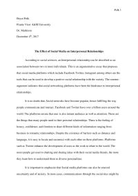 Essay Polk 1Bryce PolkPrairie View