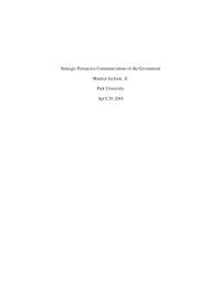 Strategic Persuasive Communications of the Government