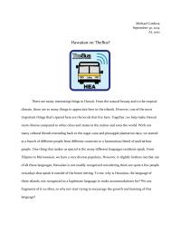 Hawaiian on The Bus