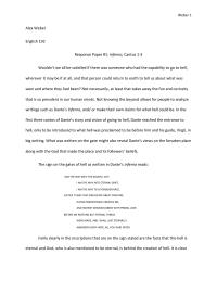 Dante’s Inferno Response