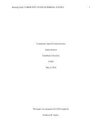 Community Justice/Criminal Justice
