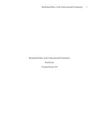 Borderland Ethics in the Undocumented Community