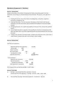 Mandatory assignment solution