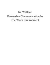 Persuasion in the work community