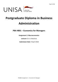 Economics for Managers – Assignment 2