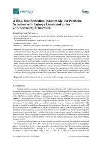 A risk free protection index model for portfolio
