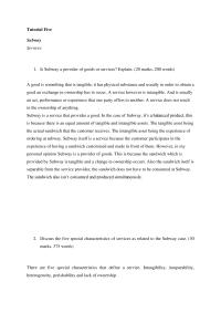 Marketing case analysis Subway
