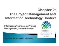 Ch2 – The Project Management and Information Technology Context