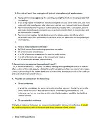 Fraud 1 Provide at least five